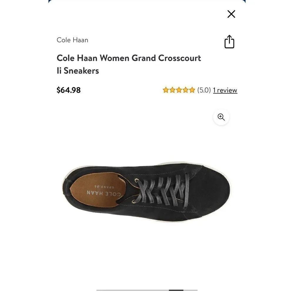 Cole Haan Black Suede Sneakers - Picture 8 of 9
